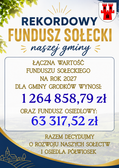 Rekordowy fundusz sołecki w naszej gminie!