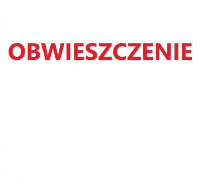 Obwieszczenie