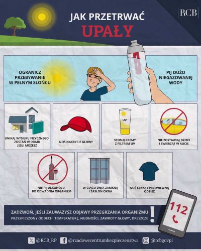 Upały – pamiętajmy o bezpieczeństwie!