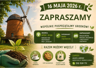 Zachęcamy do zapisów na wspólne sprzątanie Grodkowa!