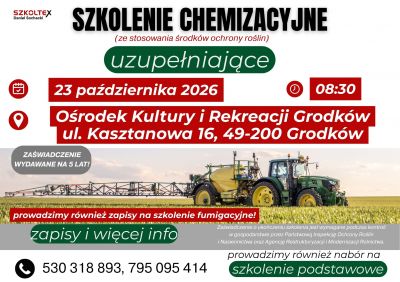 Szkolenie dla rolników – zapraszamy do udziału!