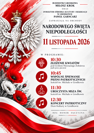 11 LISTOPADA - NARODOWE ŚWIĘTO NIEPODLEGŁOŚCI