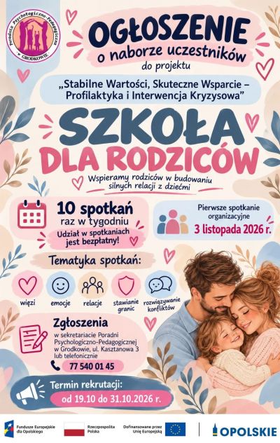 Nabór uczestników do projektu „Stabilne Wartości, Skuteczne Wsparcie – Profilaktyka i Interwencja Kryzysowa”
